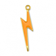 DQ European metal charms thunder Orange-Gold (nickel free)