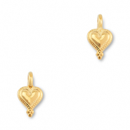 DQ European metal charms heart Gold (Nickelfree)