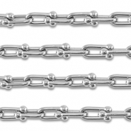 Stainless steel findings belcher chain oval Silver