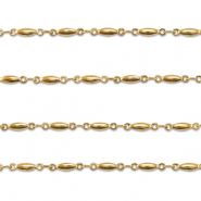 Stainless steel findings belcher chain oval Gold