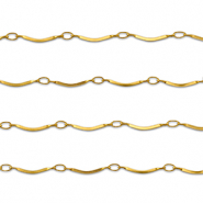 Stainless steel findings belcher chain curved Gold