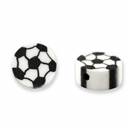 Polymer beads football Black-White