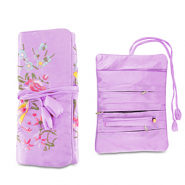 Jewellery travel case with flowers Lilac Purple
