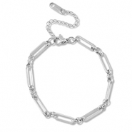 Stainless steel bracelets chain link Silver