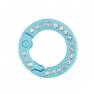 Colourful jewellery findings key chain ring Light Blue