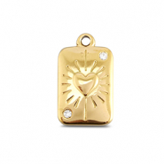 BY31&reg; Stainless steel charms card heart Gold