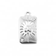 BY31&reg; Stainless steel charms card clover Silver