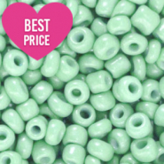 Glass seed beads 6/0 (4mm) Spring Bud Green