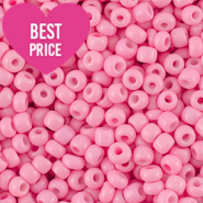 Glass seed beads 12/0 (2mm) Pink