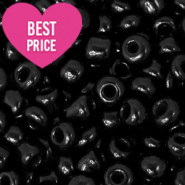 Glass seed beads 8/0 (3mm) Black