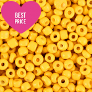 Glass seed beads 8/0 (3mm) Freesia Yellow