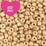 Glass seed beads 8/0 (3mm) Chamois Beige