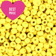 Glass seed beads 8/0 (3mm) Bold Neon Yellow
