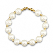 Statement charms pearl chain White-Gold