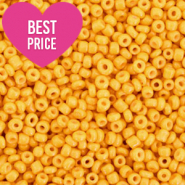 Glass seed beads 12/0 (2mm) Bumble bee yellow