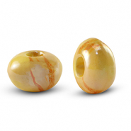 DQ greek ceramic beads rondelle Warm Yellow