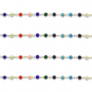 Stainless steel findings belcher chain round Gold-Multicolour