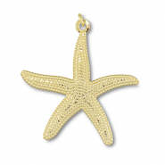 Brass TQ metal charms starfish Gold