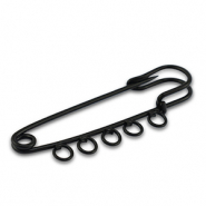 Colourful jewellery findings ornamental pin with 5 loops Black
