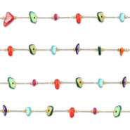 Stainless steel findings belcher chain irregular Gold-Multicolour