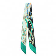 Bandana scarf with snake Mint Green-Green-Yellow