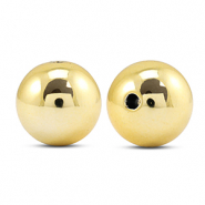 Metal-look beads round 16mm Gold Metallic