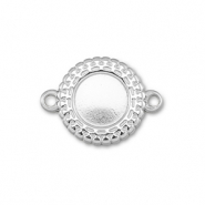 BY31&reg; Stainless steel connector with setting for SS30 flat back Silver