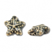 Beads ceramic starfish Light Brown