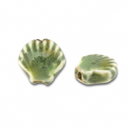 Beads ceramic shell Light Green