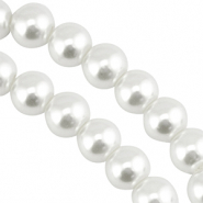 Glass pearls 10mm White