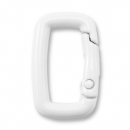 Colourful jewellery findings key chain rectangle White