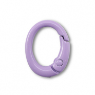 Colourful jewellery findings key chain oval Purple