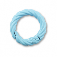 Colourful jewellery findings key chain ring Light Blue