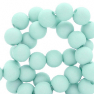 8 mm acrylic beads matt Soft Turquoise Blue