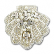 Broches shell Silverlined Transparent-White