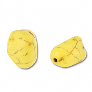 Beads Ceramic irregular Yellow