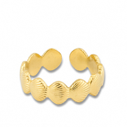 Stainless steel rings shell Gold