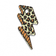 Wooden charm thunder Off White-Orange-Brown