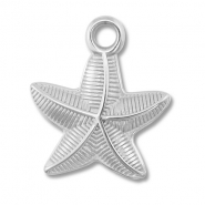 Stainless steel charms starfish Silver