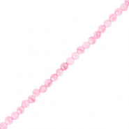 Shell beads round Pink