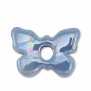 DQ greek ceramic beads butterfly Blue