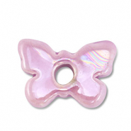 DQ greek ceramic beads butterfly Lilac