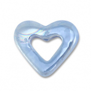 DQ greek ceramic beads heart Blue