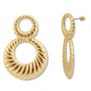 Trendy earrings round Gold