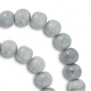 8 mm glass beads Grey