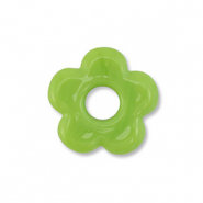 Glass beads flower Green