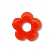 Glass beads flower Red