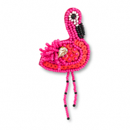 Brooches flamingo Multicolour Pink-Black-White