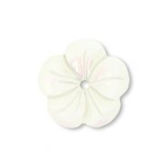 Shell beads flower Off white