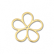 DQ European metal charms flower Gold (Nickelfree)